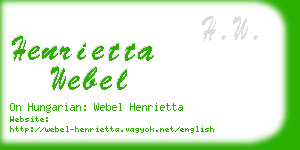 henrietta webel business card